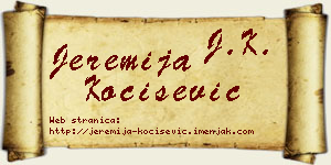 Jeremija Kočišević vizit kartica